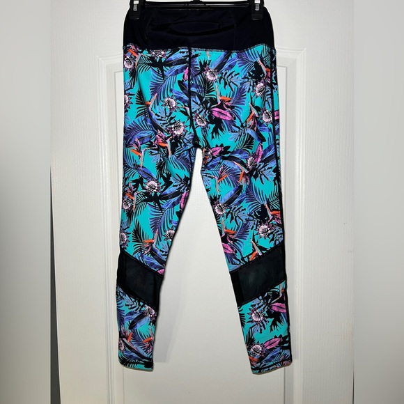 New Women's Superdry Active Mesh 7/8 Lucy Tropical Print Yoga Workout Size 8 - Picture 6 of 9